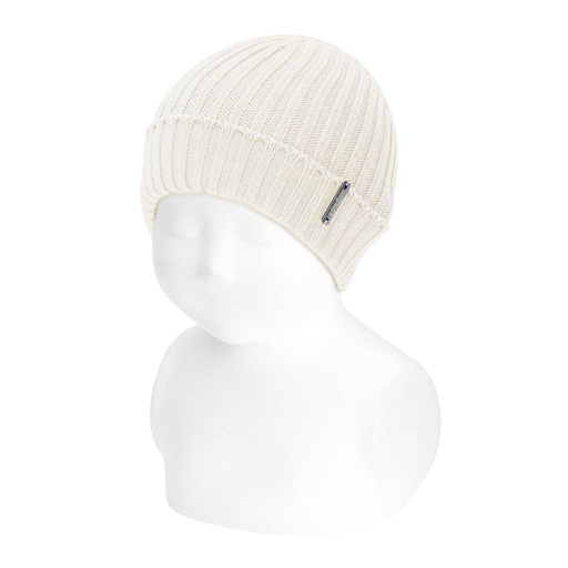 [50.020.010-202-0] Ribbed Hat (202 Ivory, 0)