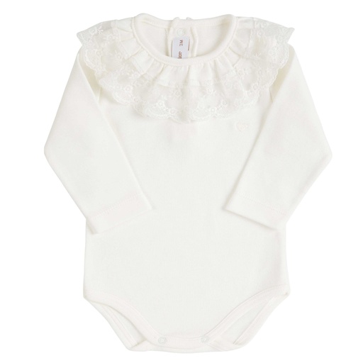 [54.451.310-202-12m] Bobbin Lace Collar Bodysuit (12m)