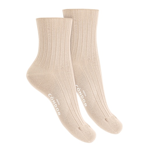 [20.70.2006-304-M] Womans Ribbbed Modal Sock W/O Elastic (M)