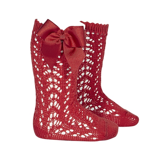 Full Crochet Knee Sock W/ Bow