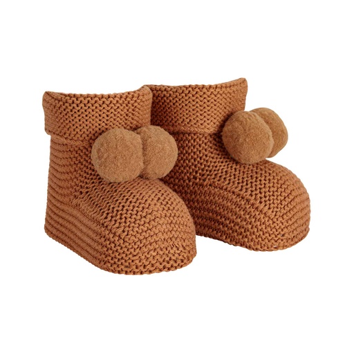 Baby Bootie With Pom Pom