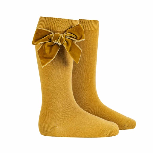 Knee Sock W/ Velvet Bow