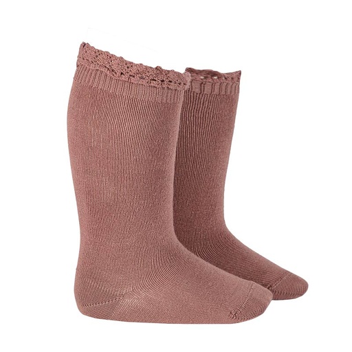 Knee Sock W/ Lace Trim