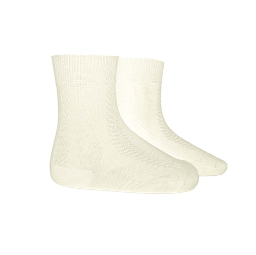 Silky Cotton Cable Design Sock
