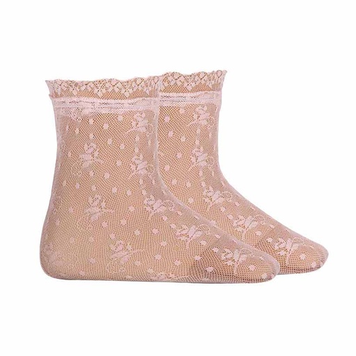 Floral Designed Lace Sock
