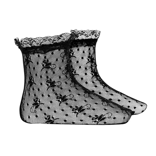 Floral Designed Lace Sock