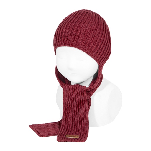 Fine Ribbed Scarf Hat