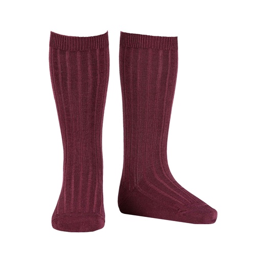 Ribbed Cotton Knee Sock