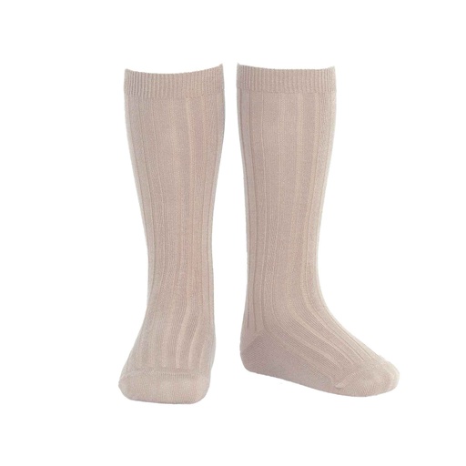 Ribbed Cotton Knee Sock