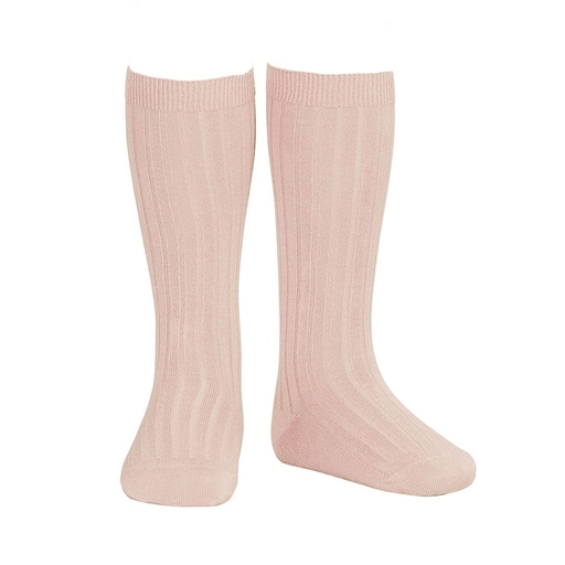 Ribbed Cotton Knee Sock