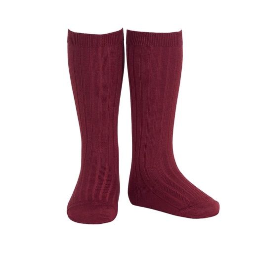 Ribbed Cotton Knee Sock