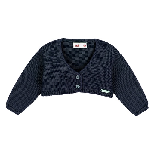 Garter Stitch Cropped Cardigan