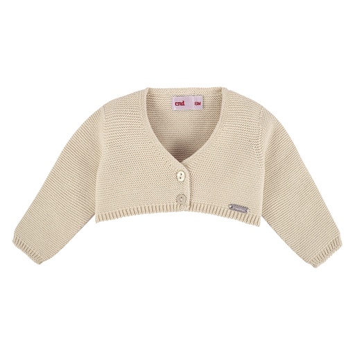 Garter Stitch Cropped Cardigan