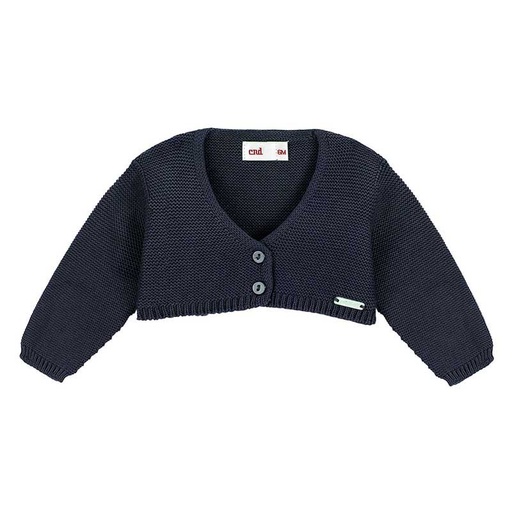 Garter Stitch Cropped Cardigan