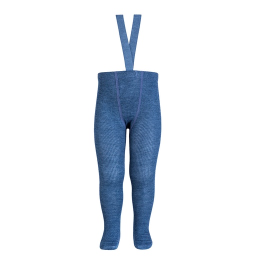Wool Blend Tights W/ Suspenders