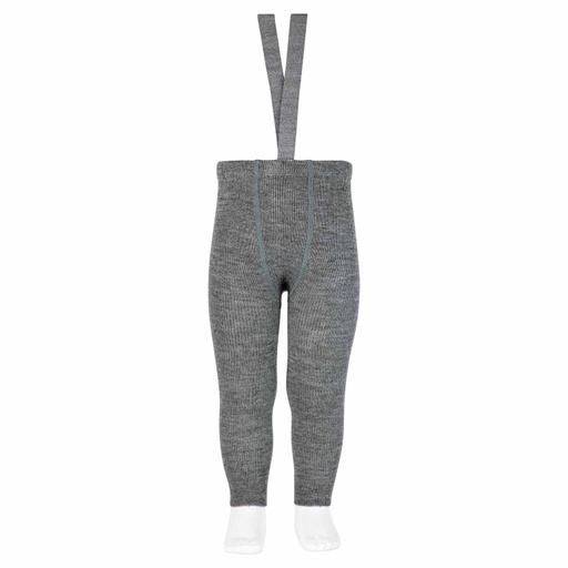 Wool Blend Footless Tights W/ Suspenders