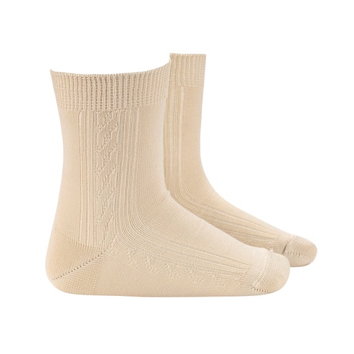 Silky Cotton Cable Design Sock