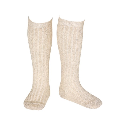 Lurex Ribbed Knee Sock
