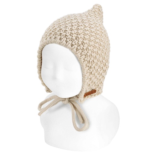 [50.514.011-304-2] Sand Stitch Pixie Bonnet