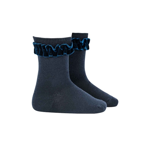 Sock W/ Velvet Ruffle