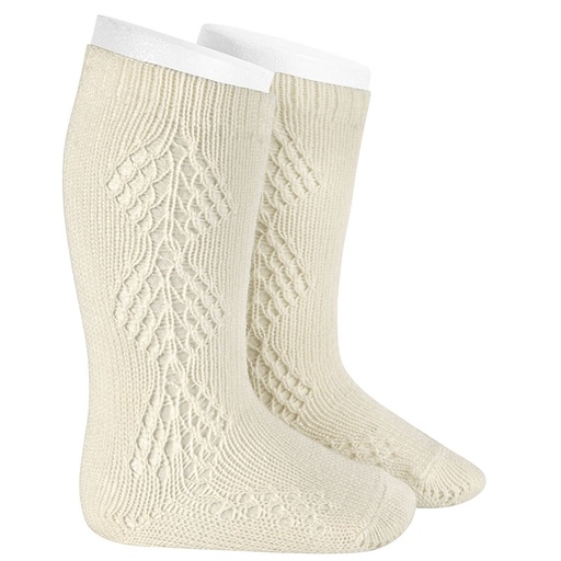 Wool Blend Crochet Knee Sock