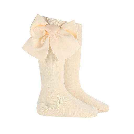 Knee Sock W/ Large Grosgrain Bow