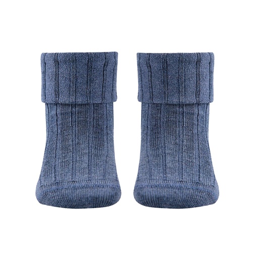 Ribbed Triple Cuff Sock