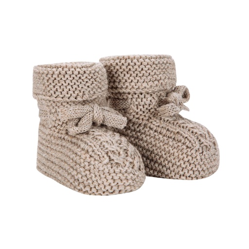 Aran stitch baby bootie