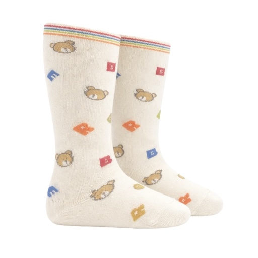 Bear Print Knee Sock