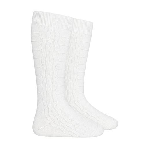 Cable Design Knee Sock