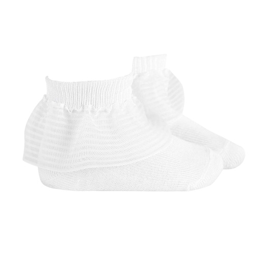 Sock W/ Sheer Striped Frill