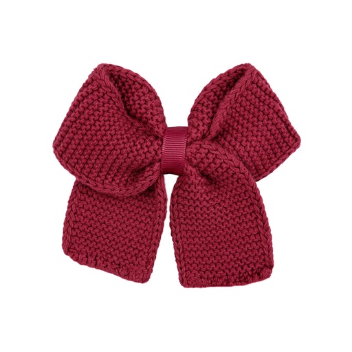 Garter Stitch Bow Hair Clip