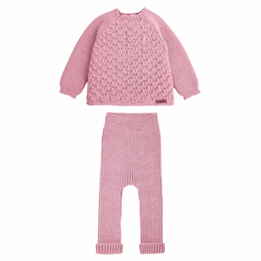 Merino Wool Blend Openwork Set
